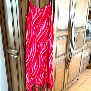Limited Too Vibrant Pink and Red Striped Dress